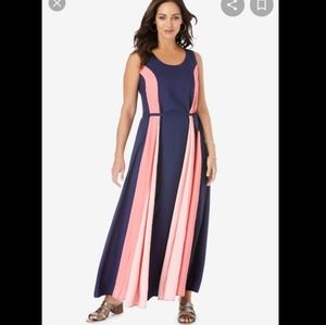 Jessica London Colorblock Maxi Dress
